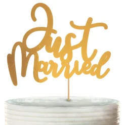 Sale Reithmüller Europe GmbH Kagedekoration Just Married Guld