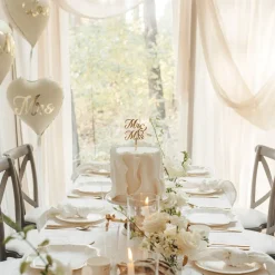 Sale PartyDeco sp. z o.o. Kagedekoration Mr & Mrs Guld i Akryl