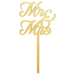 Sale PartyDeco sp. z o.o. Kagedekoration Mr & Mrs Guld i Akryl