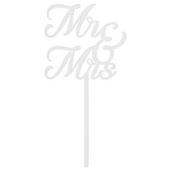 Online PartyDeco sp. z o.o. Kagedekoration Mr & Mrs Hvid i Akryl