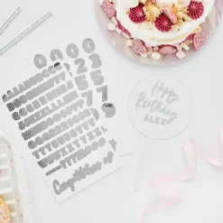 CG Global Products Ltd Kagedekoration Personlig Sølv i Akryl - Oppyntning|Bagning