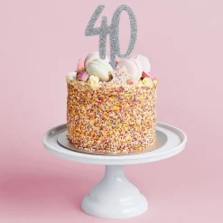 New CG Global Products Ltd Kagedekoration 40 Sølv i Akryl