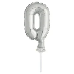 Unique UK Inc t/as Unique Party Kagedekoration Talballon Mini Sølv - Oppyntning|Balloner