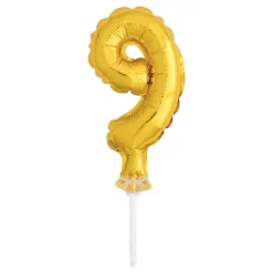 Unique UK Inc t/as Unique Party Kagedekoration Talballon Mini Guld - Oppyntning|Balloner