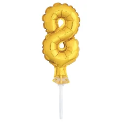 Unique UK Inc t/as Unique Party Kagedekoration Talballon Mini Guld - Oppyntning|Balloner