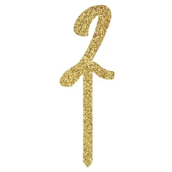 Outlet CG Global Products Ltd Kagedekoration Tal Guld Glitter i Akryl
