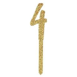Outlet CG Global Products Ltd Kagedekoration Tal Guld Glitter i Akryl