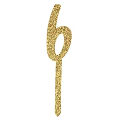 Outlet CG Global Products Ltd Kagedekoration Tal Guld Glitter i Akryl