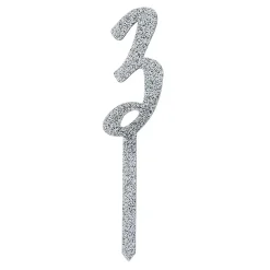 Online CG Global Products Ltd Kagedekoration Tal Sølv Glitter i Akryl