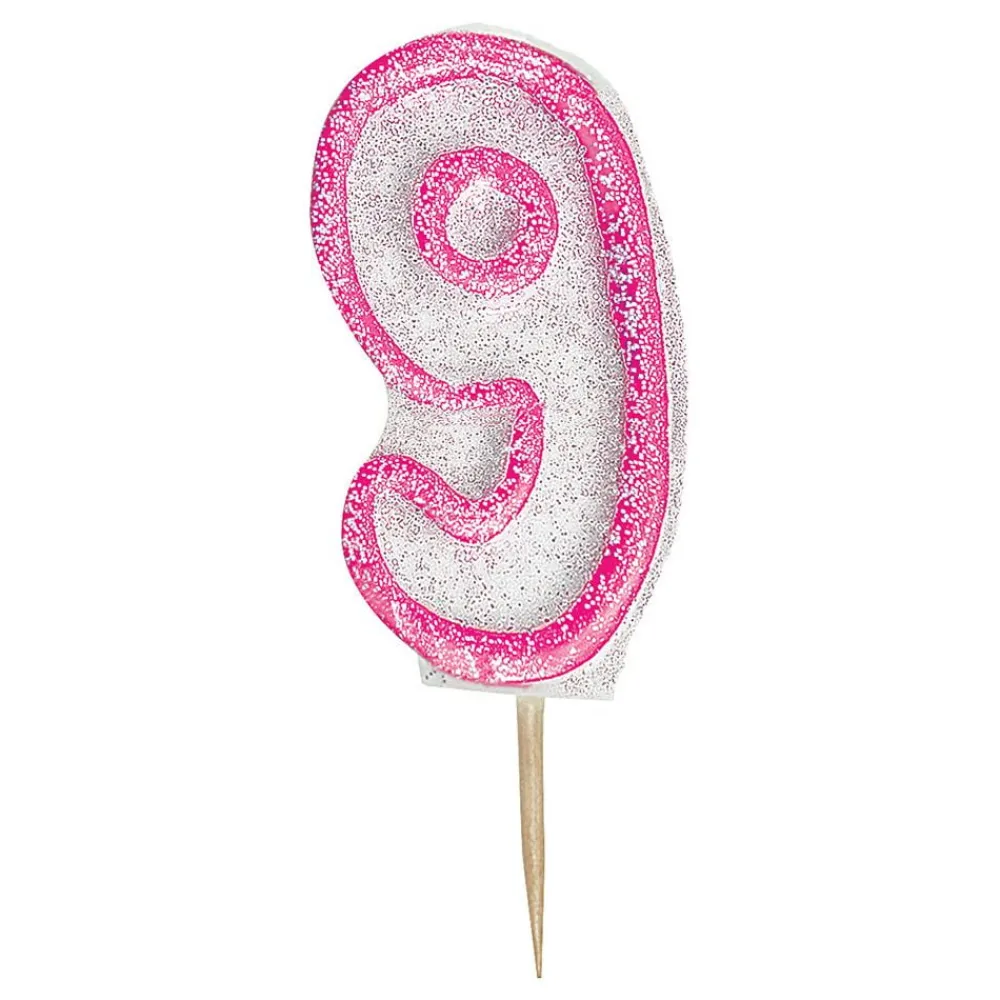 Clearance Unique UK Inc t/as Unique Party Kagelys Glitter Lyserød