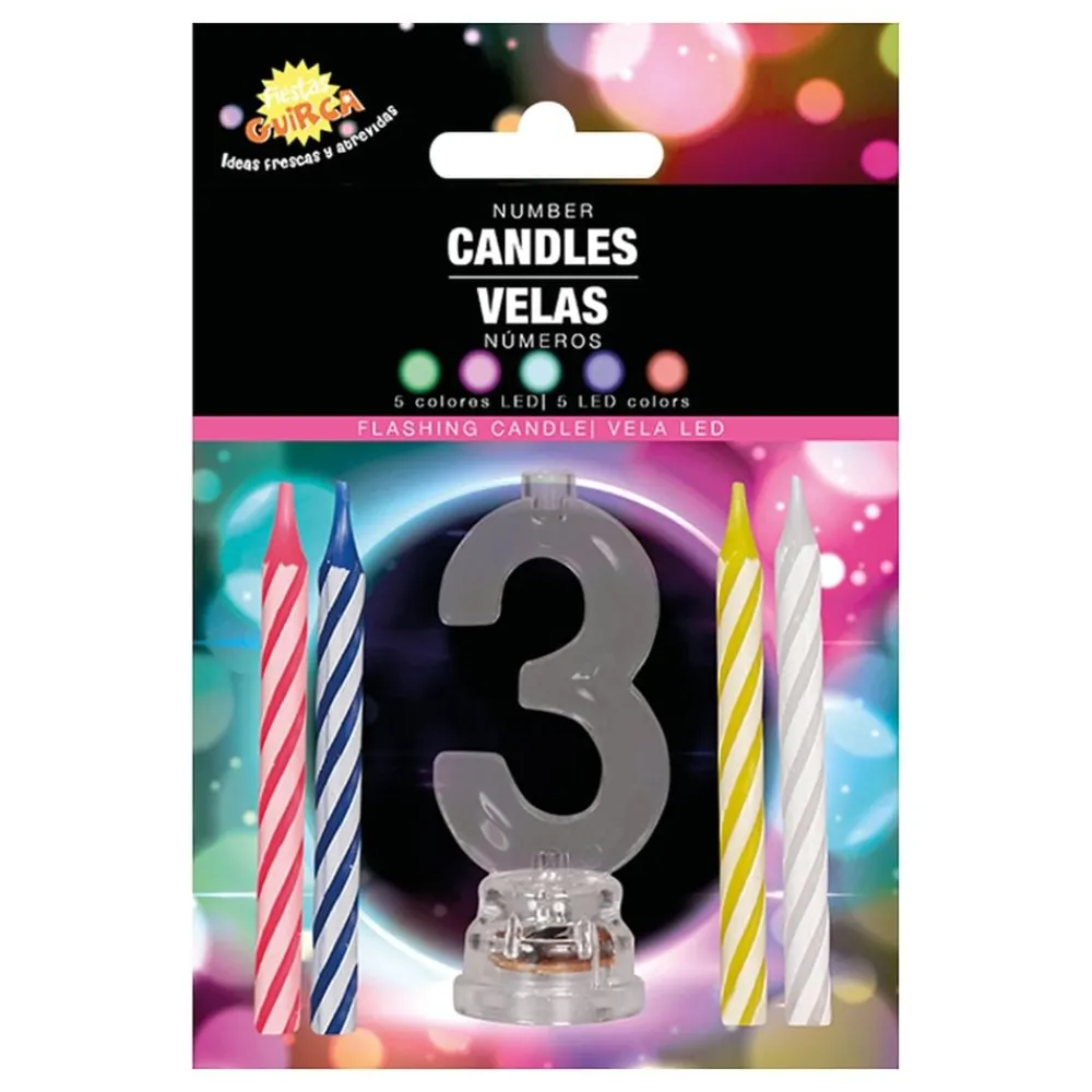 Discount Fiestas Guirca, S.L Kagelys med LED-Lysholder