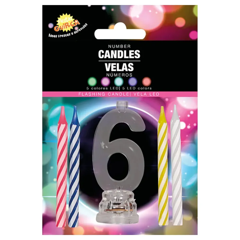Discount Fiestas Guirca, S.L Kagelys med LED-Lysholder