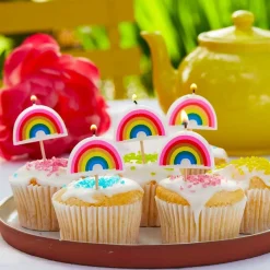 Talking Tables Ltd Kagelys Rainbow Brights - Oppyntning|Bagning