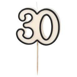 Sale PartyDeco sp. z o.o. Kagelys 30 Sort/Hvid