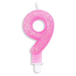 Globos Europe B.V. Kagelys Tal Glitter Lyserød - Oppyntning|Bagning