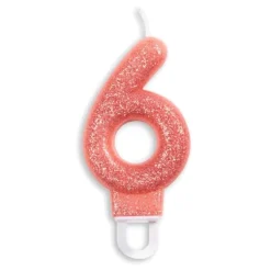 Globos Europe B.V. Kagelys Tal Glitter Rosaguld - Oppyntning|Bagning
