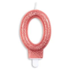 Globos Europe B.V. Kagelys Tal Glitter Rosaguld - Oppyntning|Bagning