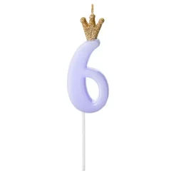 Discount PartyDeco sp. z o.o. Kagelys Tal med Krone Blå