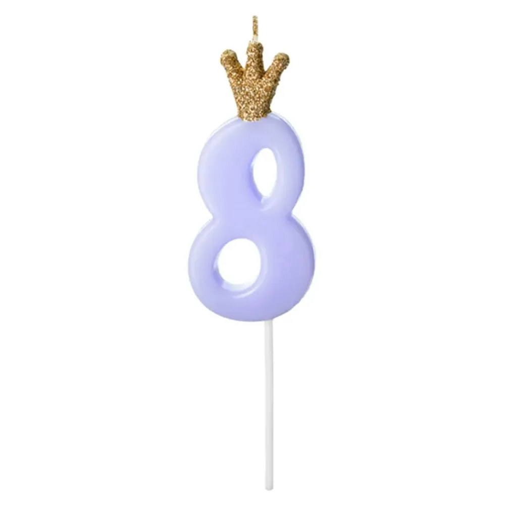 Discount PartyDeco sp. z o.o. Kagelys Tal med Krone Blå