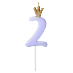 Discount PartyDeco sp. z o.o. Kagelys Tal med Krone Blå