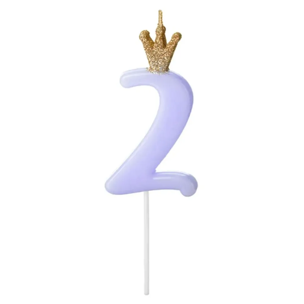Discount PartyDeco sp. z o.o. Kagelys Tal med Krone Blå