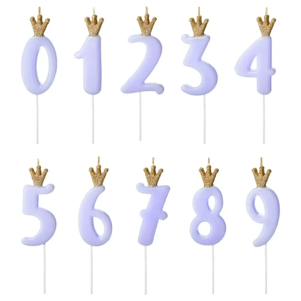 Discount PartyDeco sp. z o.o. Kagelys Tal med Krone Blå