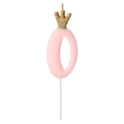 Discount PartyDeco sp. z o.o. Kagelys Tal med Krone Lyserød