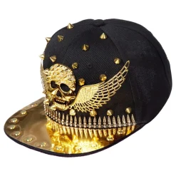 New Wilbers Karnaval B.V. Kasket Dope med Nitter Sort/Guld