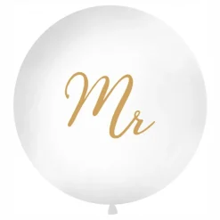 PartyDeco sp. z o.o. Kæmpeballon Mr Hvid - Balloner