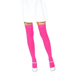 Leg Avenue Europe Knæstrømper Nylon Neonlyserøde Deluxe - Tøj|Tilbehør