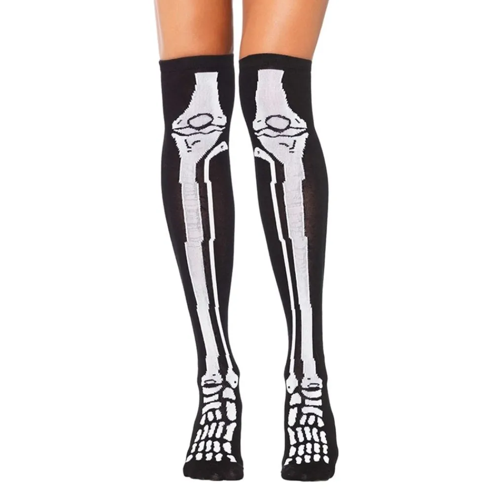 Sale Leg Avenue Europe Knæstrømper Skelet Deluxe