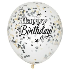 Clearance Unique UK Inc t/as Unique Party Konfettiballoner Glitter Happy Birthday