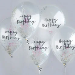 CG Global Products Ltd Konfettiballoner Happy Birthday Farveskinnende - Balloner