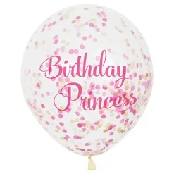 Unique UK Inc t/as Unique Party Konfettiballoner Pink Birthday Princess - Balloner