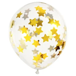 PartyDeco sp. z o.o. Konfettiballoner Stjerner Guld Metallic