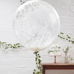 Ginger Ray Ltd Konfettiballoner Store Hvide - Balloner
