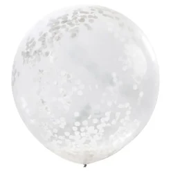 Ginger Ray Ltd Konfettiballoner Store Hvide - Balloner