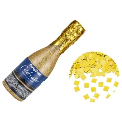 PartyDeco sp. z o.o. Konfettikanon Champagneflaske Guld - Festtilbehør|Oppyntning