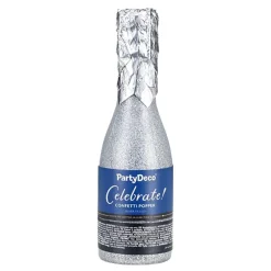 Sale PartyDeco sp. z o.o. Konfettikanon Champagneflaske Sølv