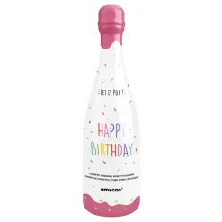 Clearance Reithmüller Europe GmbH Konfettikanon Flaske Happy Birthday Lyserød
