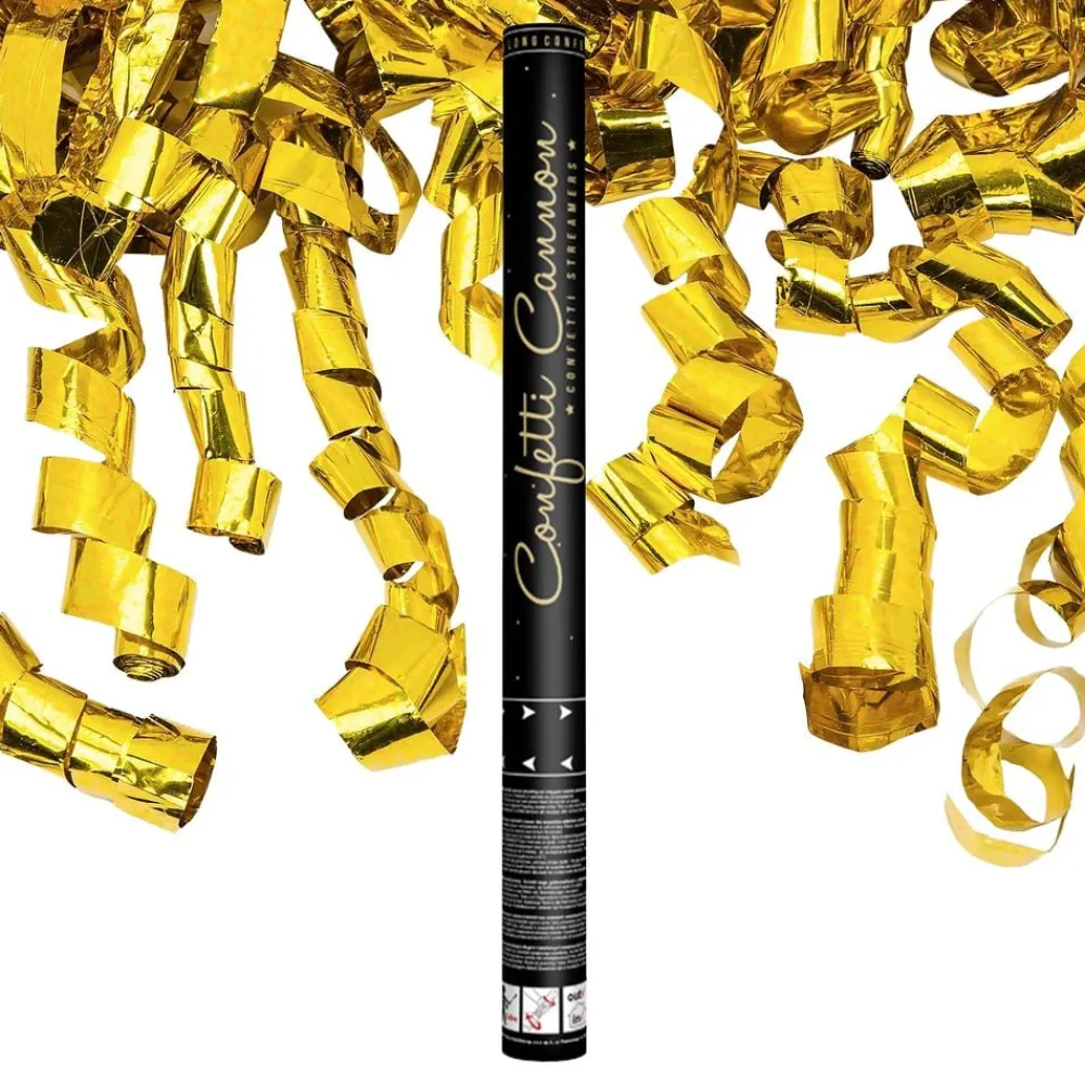 PartyDeco sp. z o.o. Konfettikanon Streamers Guld - Festtilbehør|Oppyntning