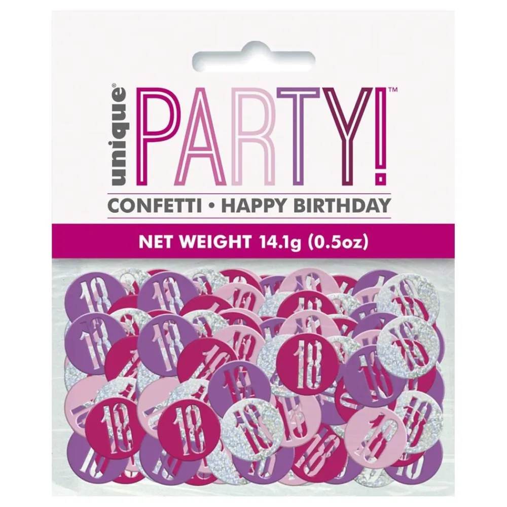 Discount Unique UK Inc t/as Unique Party Konfetti 18 Lyserød/Sølv