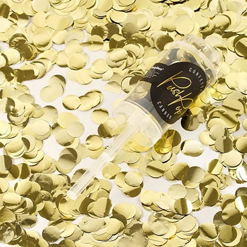 Discount PartyDeco sp. z o.o. Konfetti Push Pop Guld Metallic