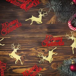 PartyDeco sp. z o.o. Konfetti Rød Merry Christmas - Oppyntning
