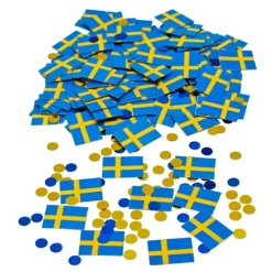Hisab/Joker Company AB Konfetti Svenske Flag - Oppyntning