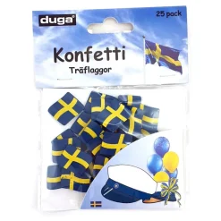 Dynäs Import AB Konfetti Svenske Flag i Træ - Oppyntning