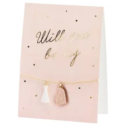PartyDeco sp. z o.o. Kort med armbånd Will You Be My Maid of Honor - Hilsningskort