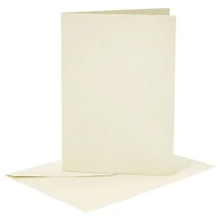 Creativ Company AB Kort med Konvolut Offwhite Glitrende - Hobby & Fritid|Hilsningskort