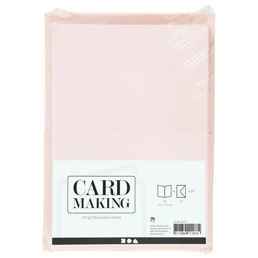 Clearance Creativ Company AB Kort og Konvolut Pastelfarver