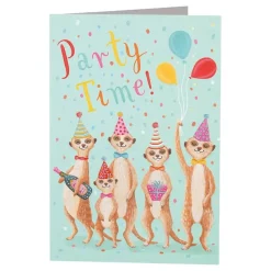 Kidek AB Kort Party Time Surikat - Hilsningskort